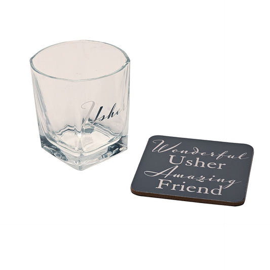 WDP Glass and Coaster - Usher