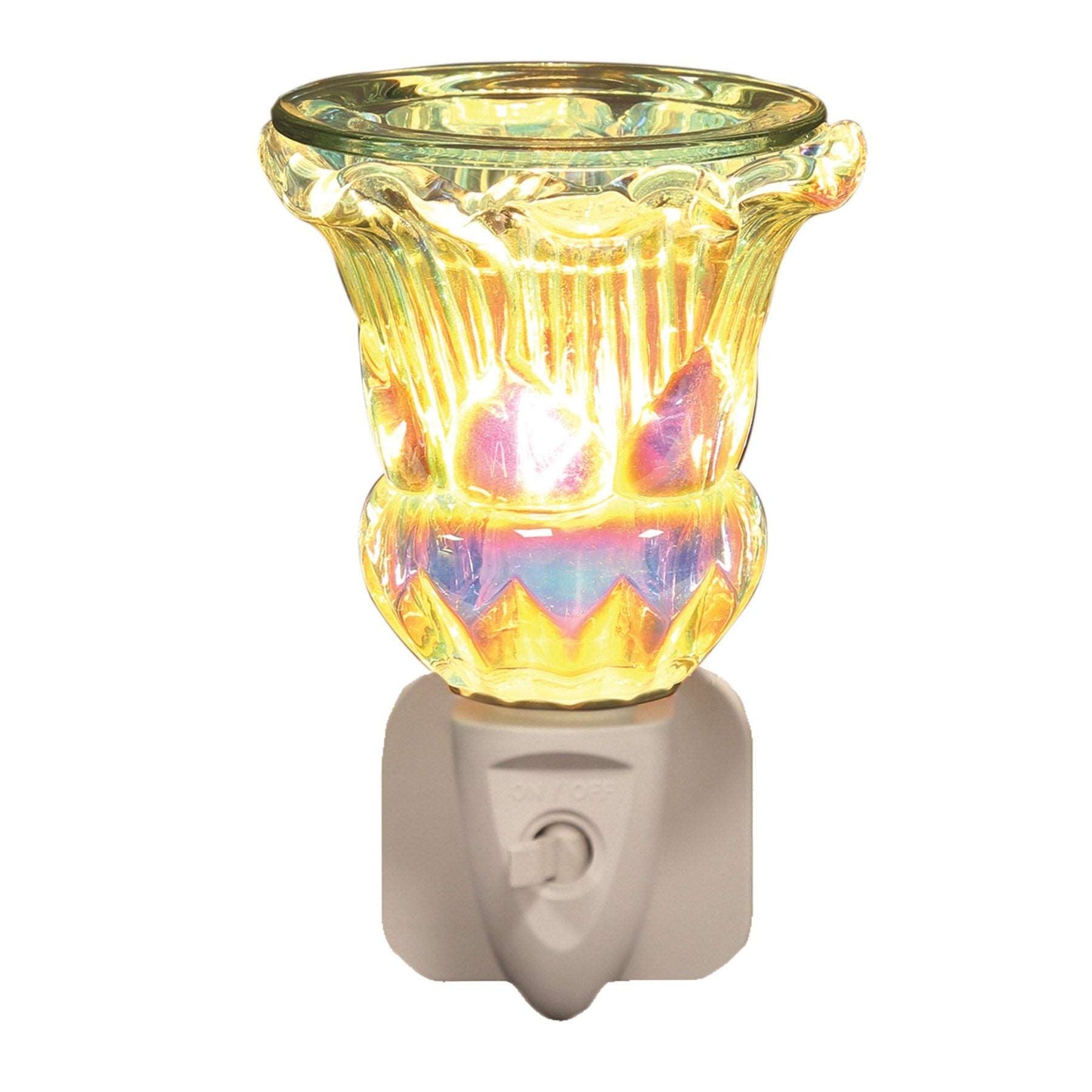 Plug In Glass Lustre Wax Warmer - Fluted