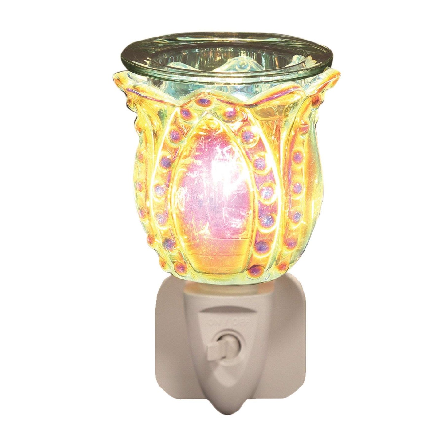 Plug In Glass Lustre Wax Warmer - Floral