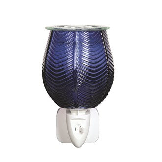 Plug In Ribbed Lustre Wax Warmer - Blue