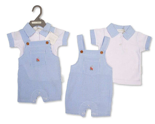 SB Baby Boys 2 pcs Dungaree Set - Tractor