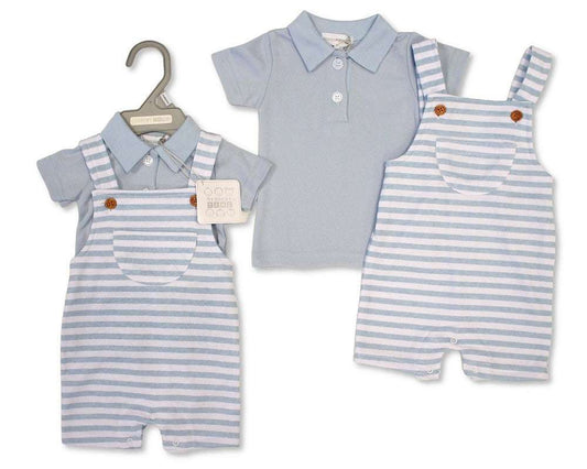 SB Baby Boys 2 pcs Dungaree Set - Stripes