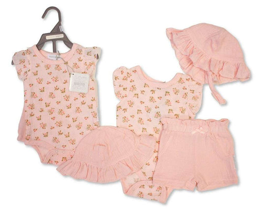 SB Baby Girls 3 pcs Set - Pink Roses