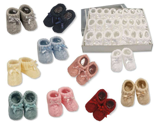 SB Baby Knitted Booties Asst Colours