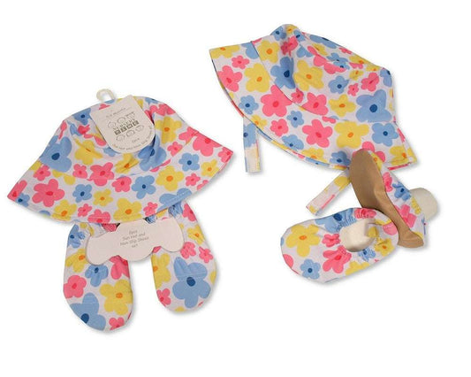 SB Baby Girl Sun Hat & Non Slip Shoes