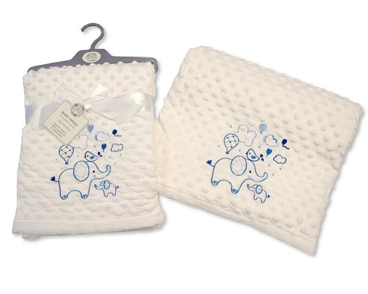 SB Baby Soft Velour Dotted Wrap - Sky