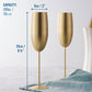 OS 4 Matt Gold Champagne Flutes S/S