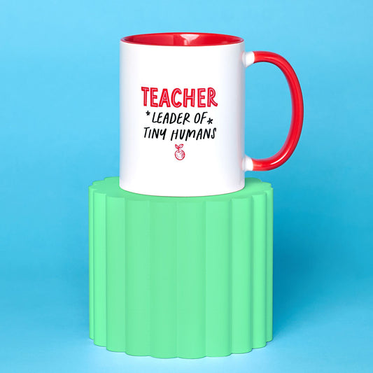 WDP Mug Red 11oz 'Leader of Tiny Humans'