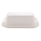 WDP Hestia White Ribbed Butter Dish*
