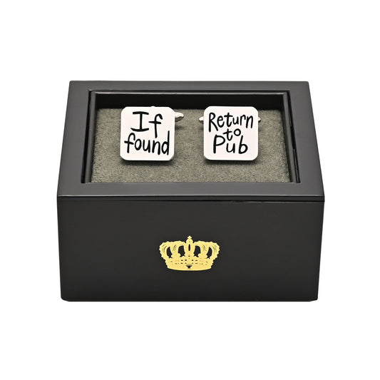 WDP Brushed Return To Pub Cufflinks