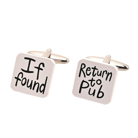 WDP Brushed Return To Pub Cufflinks