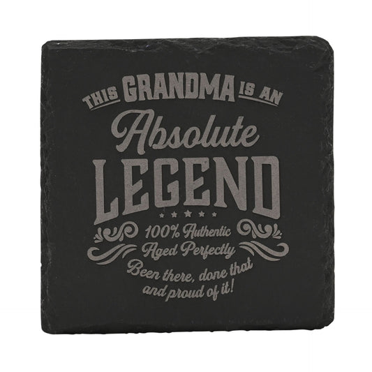WDP Legend Slate Coaster Grandma