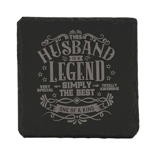 WDP Legend Slate Coaster Husband