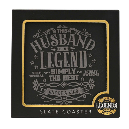 WDP Legend Slate Coaster Husband