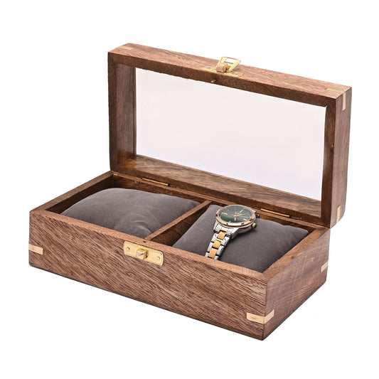 WDP Wooden Watch Duo Storage Box