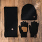 WDP Harvey Makin Layers Hat Gloves and Scarf Gift Set - Black