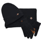 WDP Harvey Makin Layers Hat Gloves and Scarf Gift Set - Black