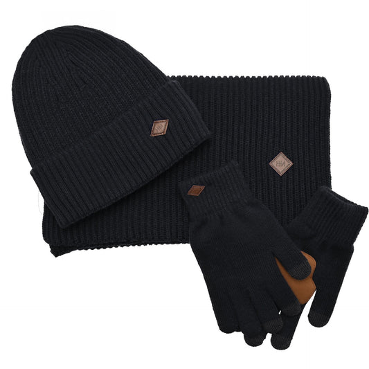 WDP Harvey Makin Layers Hat Gloves and Scarf Gift Set - Black