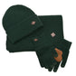 WDP Harvey Makin Layers Hat Gloves and Scarf Gift Set - Green