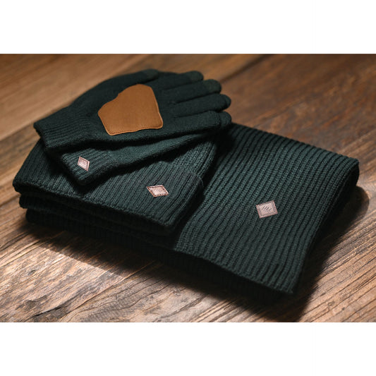 WDP Harvey Makin Layers Hat Gloves and Scarf Gift Set - Green