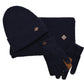 WDP Harvey Makin Layers Hat Gloves and Scarf Gift Set - Navy Blue