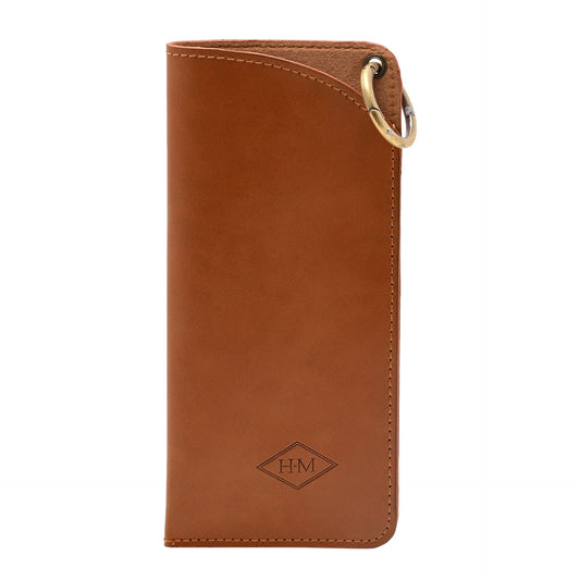 WDP Harvey Makin Glasses Case with Carabiner Clip - Tan
