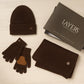 WDP Harvey Makin Layers Hat Gloves and Scarf Gift Set - Chocolate