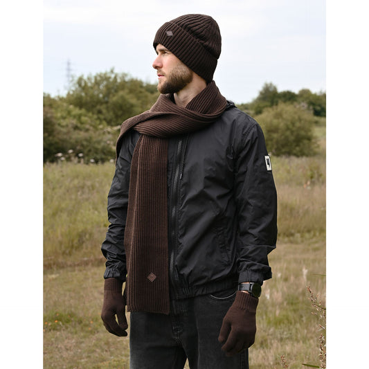 WDP Harvey Makin Layers Hat Gloves and Scarf Gift Set - Chocolate