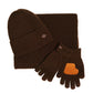 WDP Harvey Makin Layers Hat Gloves and Scarf Gift Set - Chocolate