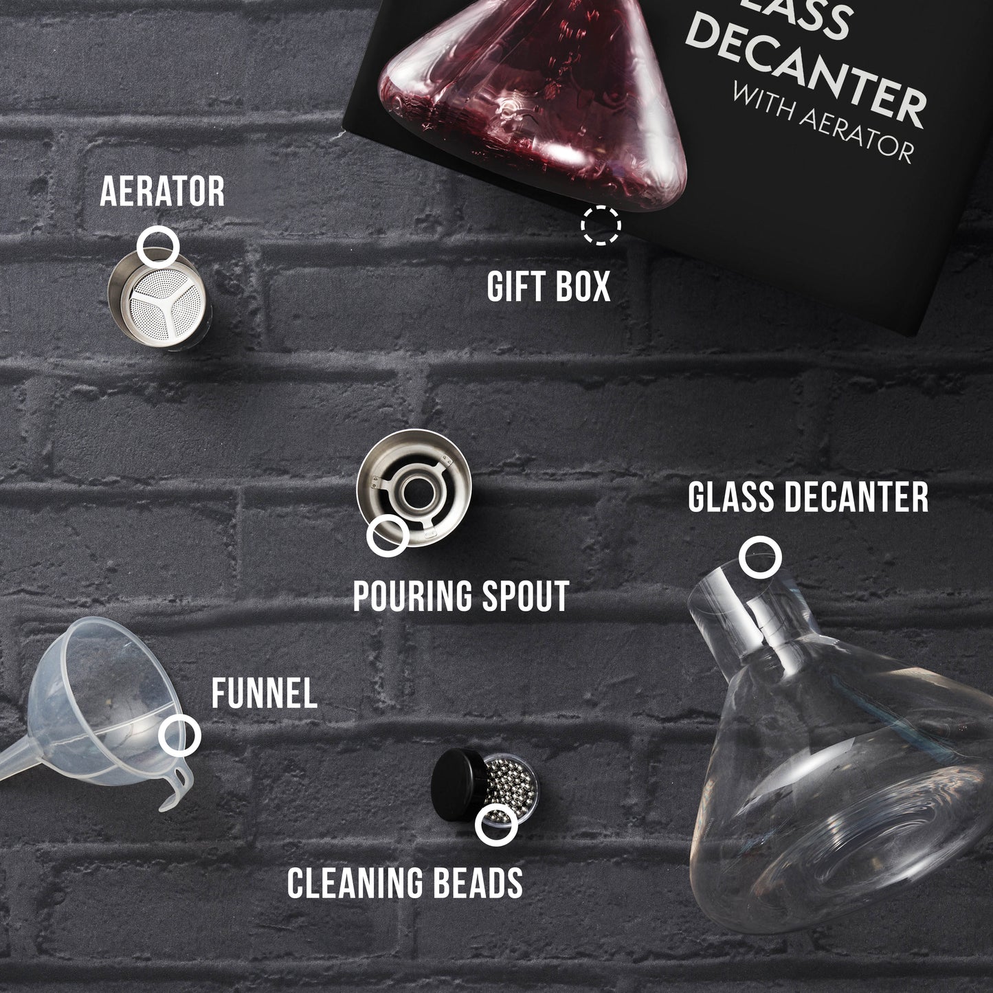 OS Red Wine Decanter with Aerator