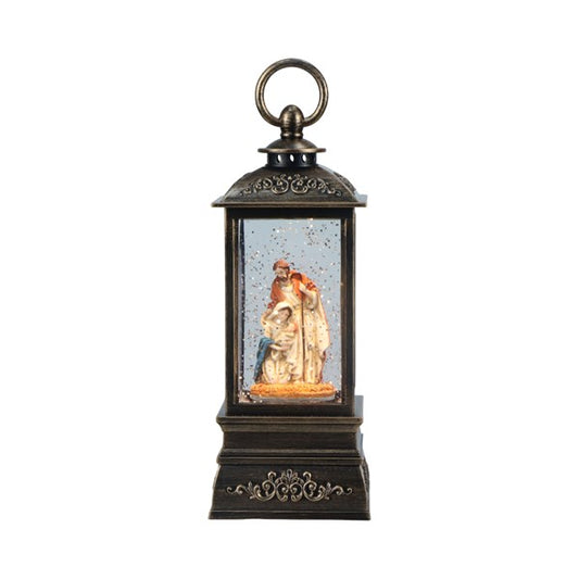 ST LED Nativity Lantern Spinner 21cm