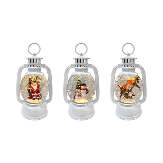 ST LED Spinner Lantern 19cm 3 asst