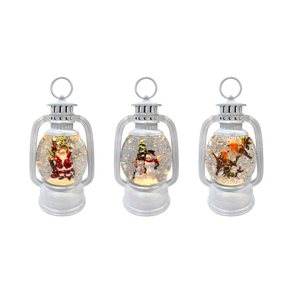 ST LED Spinner Lantern 19cm 3 asst