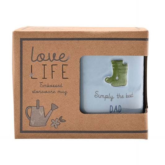WDP Love Life Embossed Mug - Dad