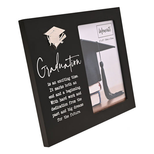 WDP Graduation 4x6' Black Frame w/Silver Icon