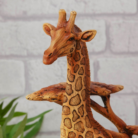 WDP Wood Effect Figurine Giraffe Family
