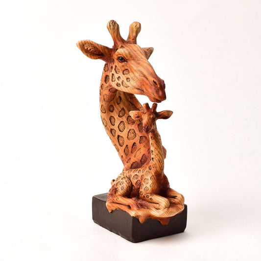 WDP Wood Effect Figurine - Two Giraffes