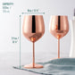 OS 4 Rose Gold Wine Glasses S/S