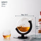 OS Globe Whiskey Decanter Set