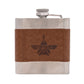 WDP Top Gun Metal Hip Flask 6oz - Brown