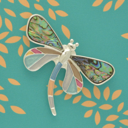 Magnetic Brooch - Multicolour Dragonfly