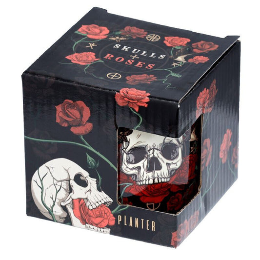 PK Skulls & Roses Plant Pot / Planter - Small