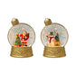 ST Santa Snowman Bauble Spinner Gold 21cm