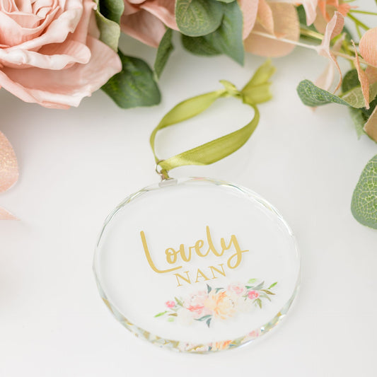 WDP Peaches & Cream Plaque 10cm - Nan