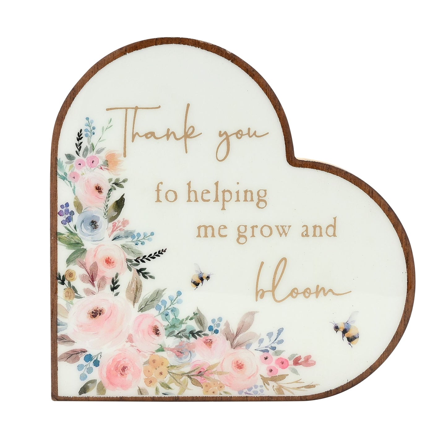 WDP Mantel Heart Plaque - Thank You