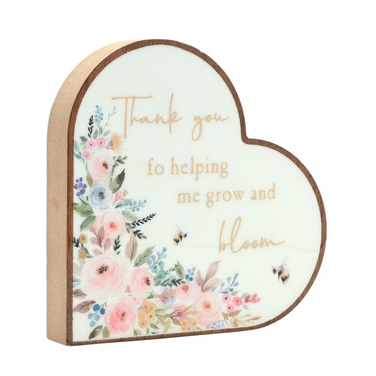 WDP Mantel Heart Plaque - Thank You