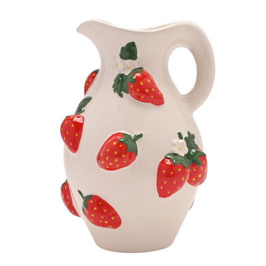 WDP Strawberry Jug Vase Hand Painted