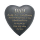 WDP TOY Graveside Grey Heart Plaque - Dad