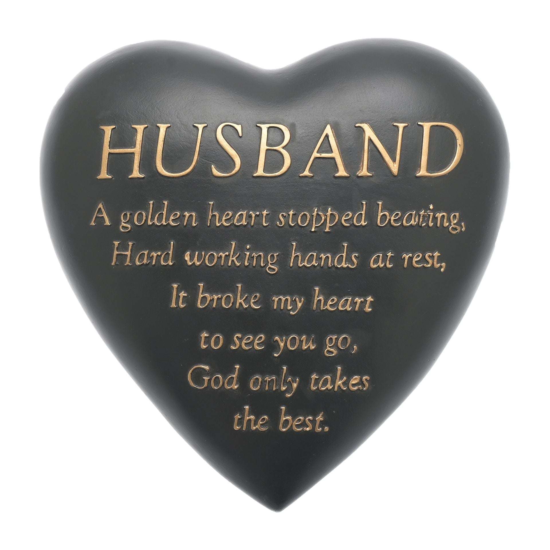 WDP TOY Graveside Heart Plaque - Husband