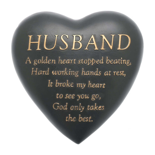 WDP TOY Graveside Heart Plaque - Husband